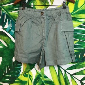 NWT $36 SO Juniors 9 Green Flap Pocket High Rise Summer Walking Utility Shorts